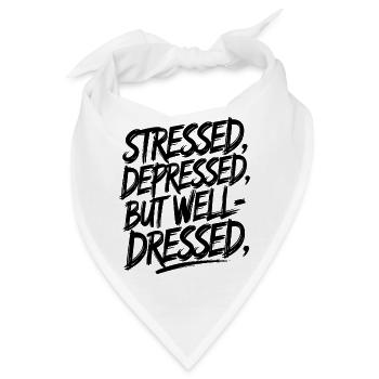 Gestresste, depressive, aber gut gekleidete Ästhetik - Bandana - Weiß - Vorne