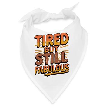 Retro-müde, aber immer noch fabelhafte, groovige Kunst - Bandana - Weiß - Vorne