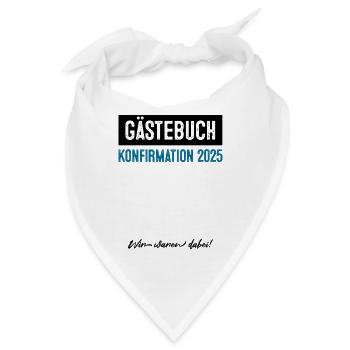 Gästebuch Konfirmation 2025 - Bandana - Weiß - Vorne