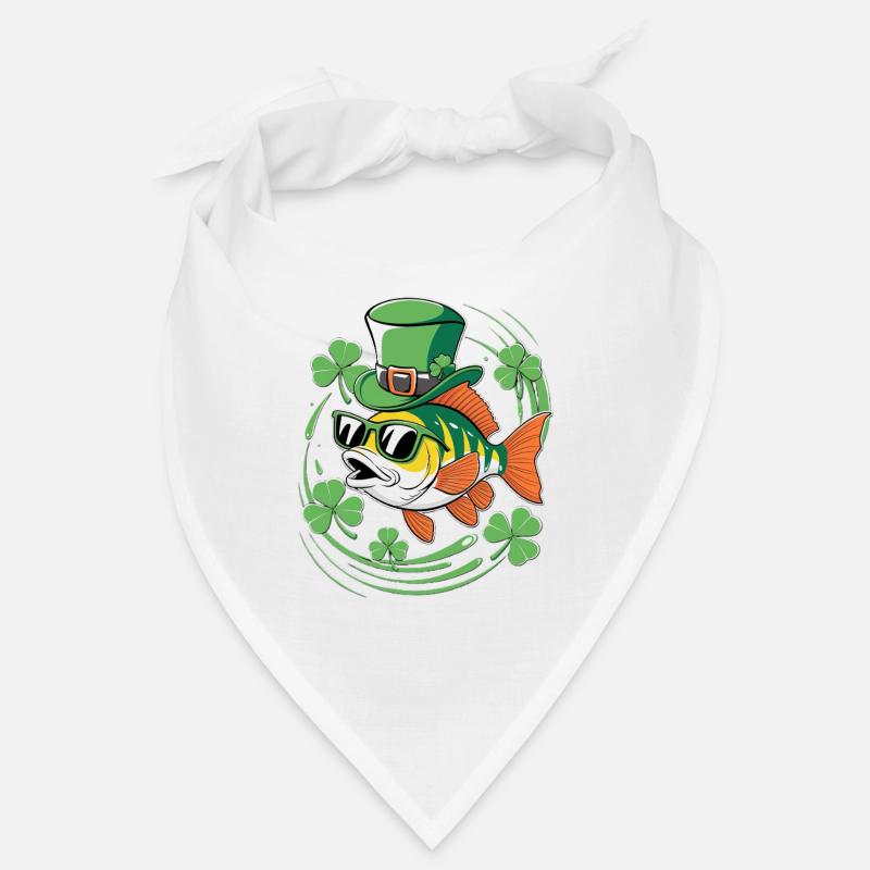 La Saint-Patrick avec poissons et trèfles Bandana