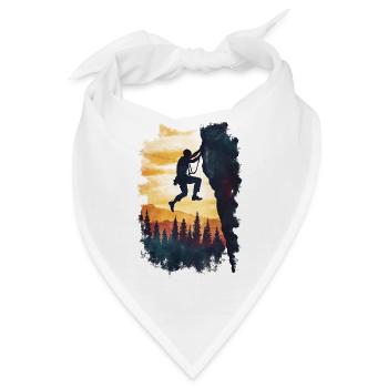 Kletterer Silhouette: Am Limit in den Alpen - Bandana - Weiß - Vorne