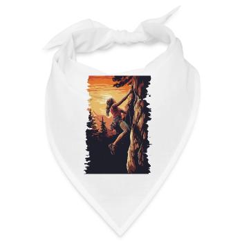 Klettern in den Alpen: Amour Fels Sonnenuntergang - Bandana - Weiß - Vorne