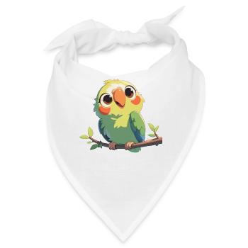 Papageie Papagei - Bandana - Weiß - Vorne