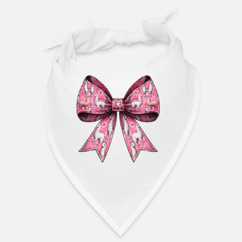 Coquette Schleife Llama Alpaka Mama Muster Rosa Bandana