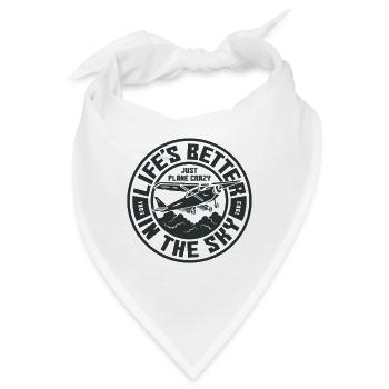 Life is better in the sky - Bandana - Weiß - Vorne