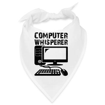 computer whisperer - Bandana - Weiß - Vorne