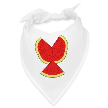 Melone Sommer Erfrischung Frucht Obst - Bandana - Weiß - Vorne