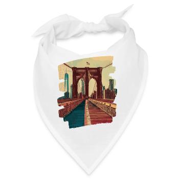 Brooklyn Bridge - Bandana - Weiß - Vorne