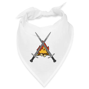 Schwert Krieger Lagerfeuer Mittelalter Schwerter - Bandana - Weiß - Vorne