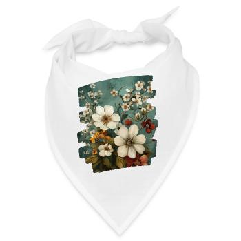 Frühling Frühlingsanfang Blume Blumen - Bandana - Weiß - Vorne
