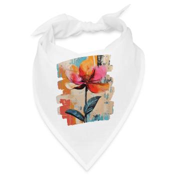 Frühling Frühlingsanfang Blume Blumen - Bandana - Weiß - Vorne