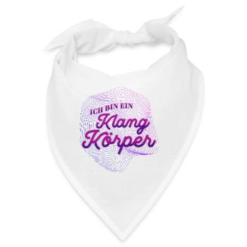 Ich bin ein Klangkörper Chor Sänger Tenor Sopran - Bandana - Weiß - Vorne