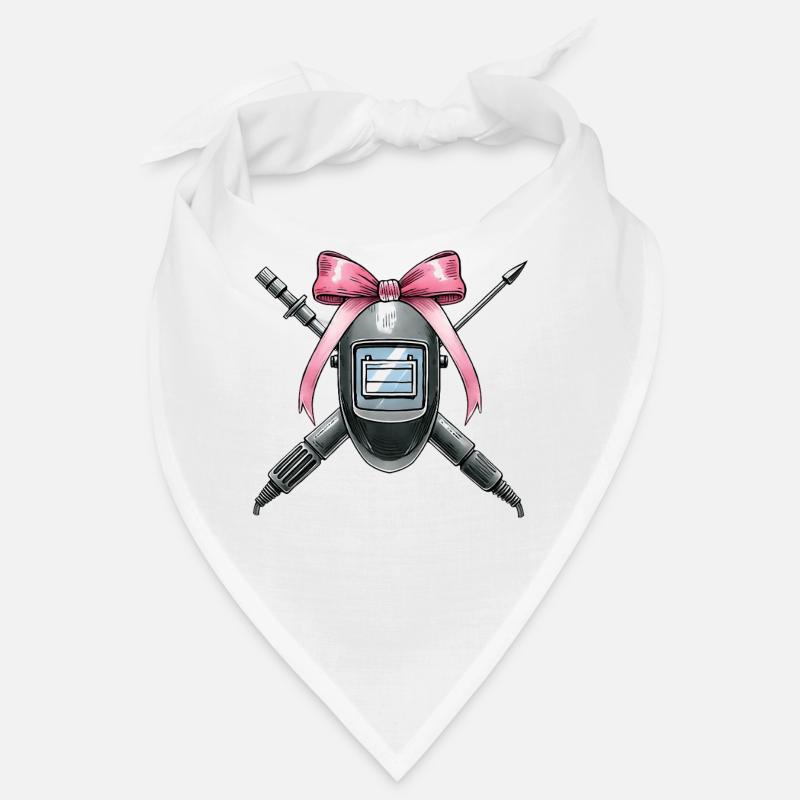 Coquette Bow Welding Welder Weld Pink Bandana