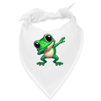 Cooler Frosch Dabbing Trendige Kröte - Bandana - Weiß - Vorne