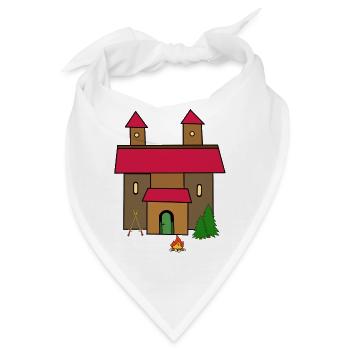 Schwert Burg Festung Mittelalter Ritter Kind - Bandana - Weiß - Vorne