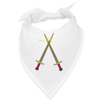 Schwert Ritter Mittelalter Krieger Schwerter - Bandana - Weiß - Vorne