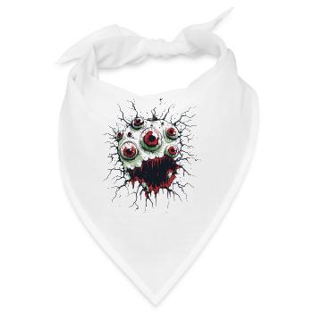 Auge des Schreckens – Monster bricht durch - Bandana - Weiß - Vorne