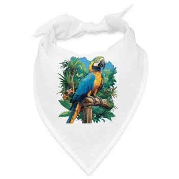 Papageie Papagei - Bandana - Weiß - Vorne