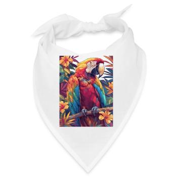 Papageie Papagei - Bandana - Weiß - Vorne