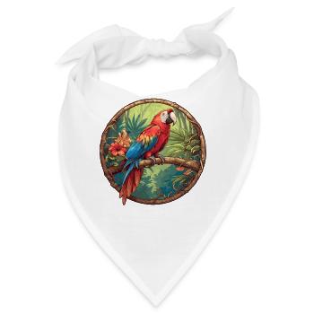 Papageie Papagei - Bandana - Weiß - Vorne