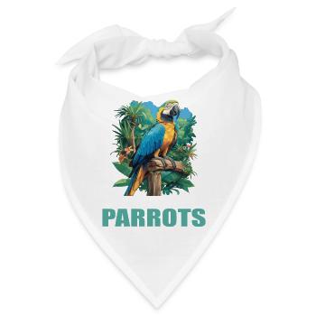 Papageie Papagei - Bandana - Weiß - Vorne