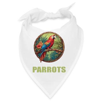 Papageie Papagei - Bandana - Weiß - Vorne