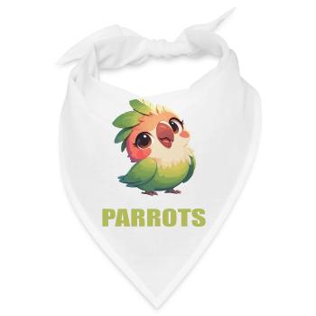 Papageie Papagei - Bandana - Weiß - Vorne