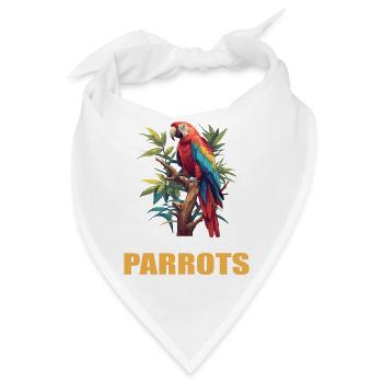 Papageie Papagei - Bandana - Weiß - Vorne