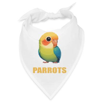 Papageie Papagei - Bandana - Weiß - Vorne
