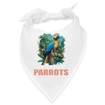 Papageie Papagei - Bandana - Weiß - Vorne
