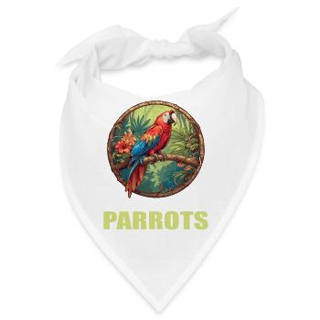 Papageie Papagei - Bandana - Weiß - Vorne
