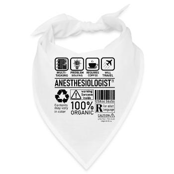 Anesthesiologist multi tasking problem solving - Bandana - Weiß - Vorne