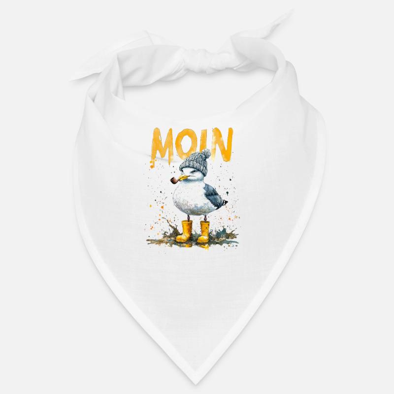Seemann Möwe im Wattenmeer mit Moin Bandana