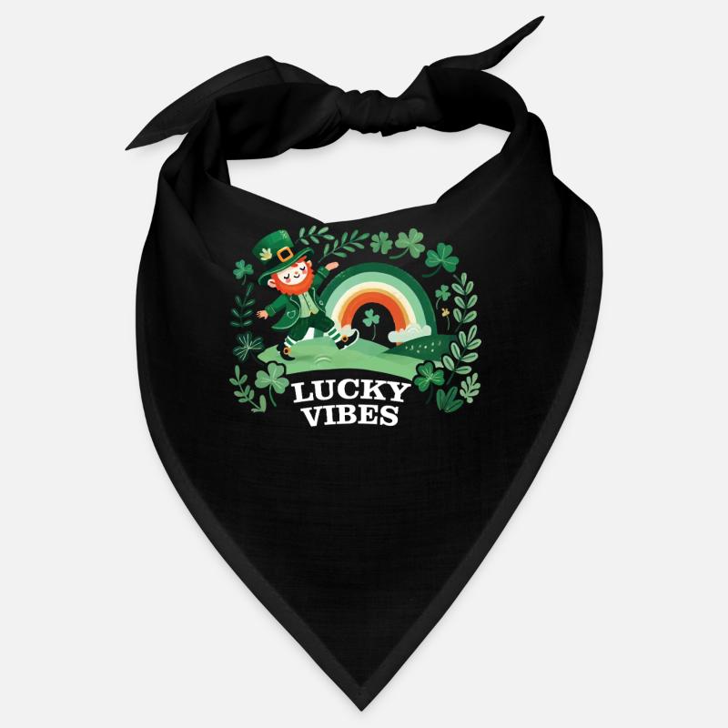 St. Patrick's Day Lucky Vibes Regenbogen Bandana