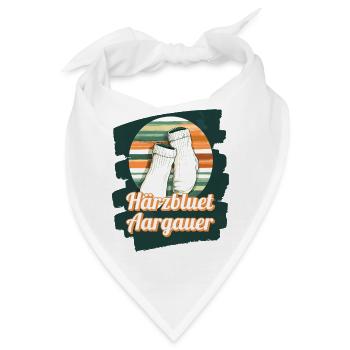 Härzbluetaargauer Aargauer und weisse Socken - Bandana - Weiß - Vorne