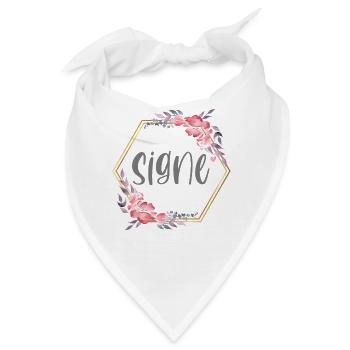 Signe Mädchen Name personalisiertes Geschenk - Bandana - Weiß - Vorne