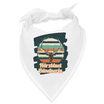 Härzbluetbündnerin Bündnerin Graubünden Schweiz - Bandana - Weiß - Vorne