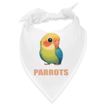 Papageie Papagei - Bandana - Weiß - Vorne
