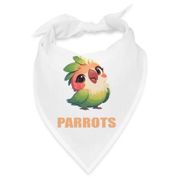 Papageie Papagei - Bandana - Weiß - Vorne