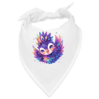 Pfaue Pfau - Bandana - Weiß - Vorne