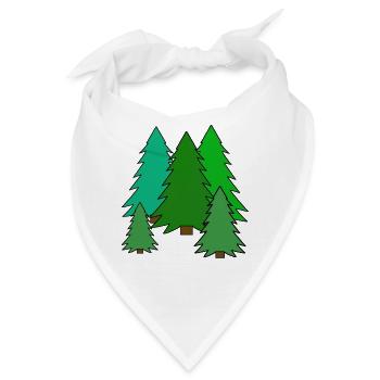 Baum Tanne Natur Wald Nadelwald Tannen Co2 - Bandana - Weiß - Vorne