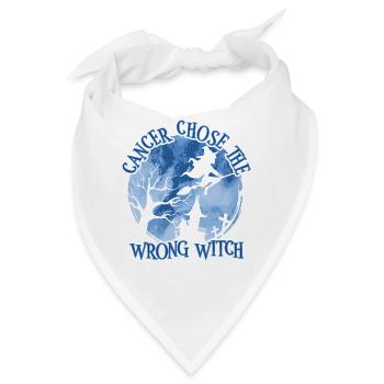 Krebs Hexe Dunkelblau Doppelpunkt - Bandana - Weiß - Vorne