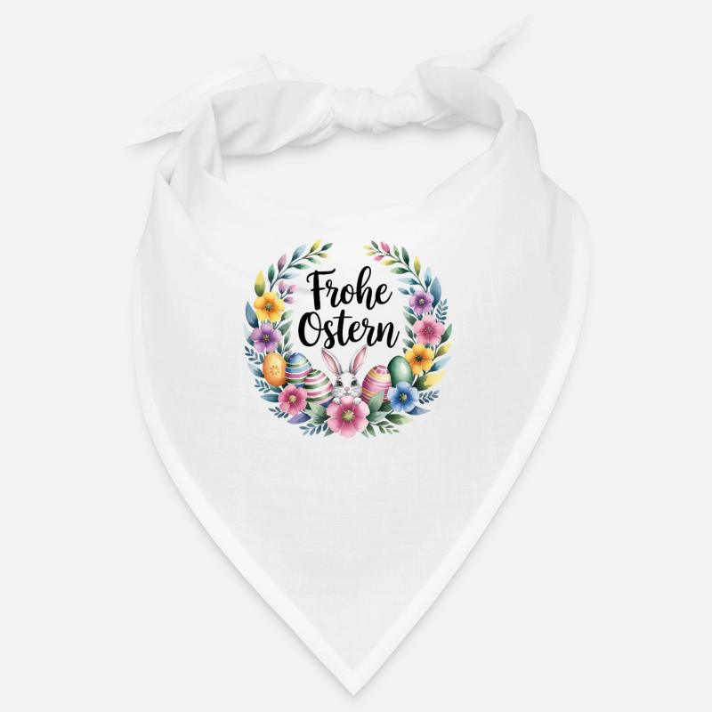 Easter Happy Easter Easter Bunny Happy Easter Decoration - Bandana - white