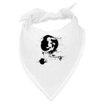Grafik Läuferin - Bandana - Weiß - Vorne