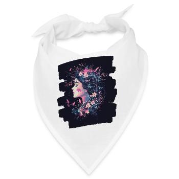 Frühling Frühlingsanfang Blumen - Bandana - Weiß - Vorne