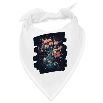 Frühling Frühlingsanfang Blume Blumen - Bandana - Weiß - Vorne