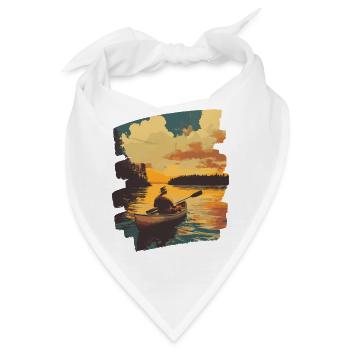 Kajak Kajakfahrer Kajakfahren Outdoor - Bandana - Weiß - Vorne