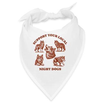 wolves Liebe Support Local night dogs - Bandana - Weiß - Vorne