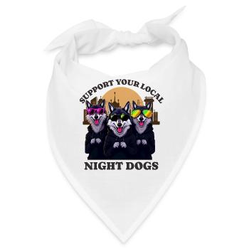 wolves Liebe Support Local night dogs - Bandana - Weiß - Vorne
