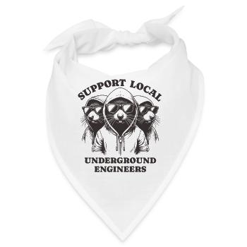 mole Liebe Support Local underground engineers - Bandana - Weiß - Vorne